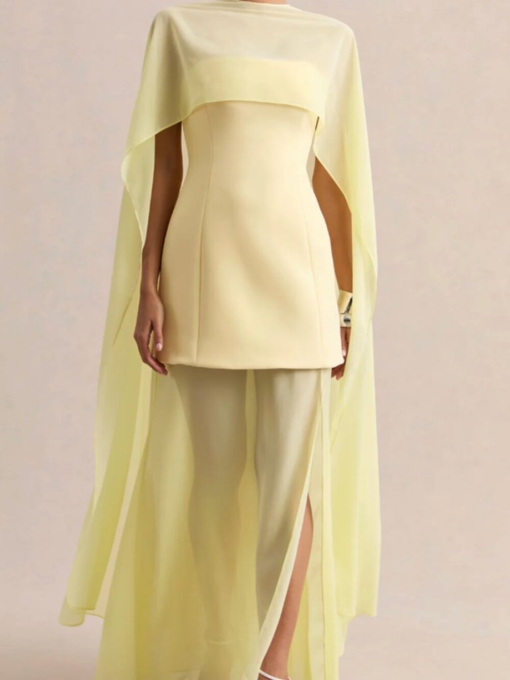 Club London Chessa Lemon Maxi Gown size 12